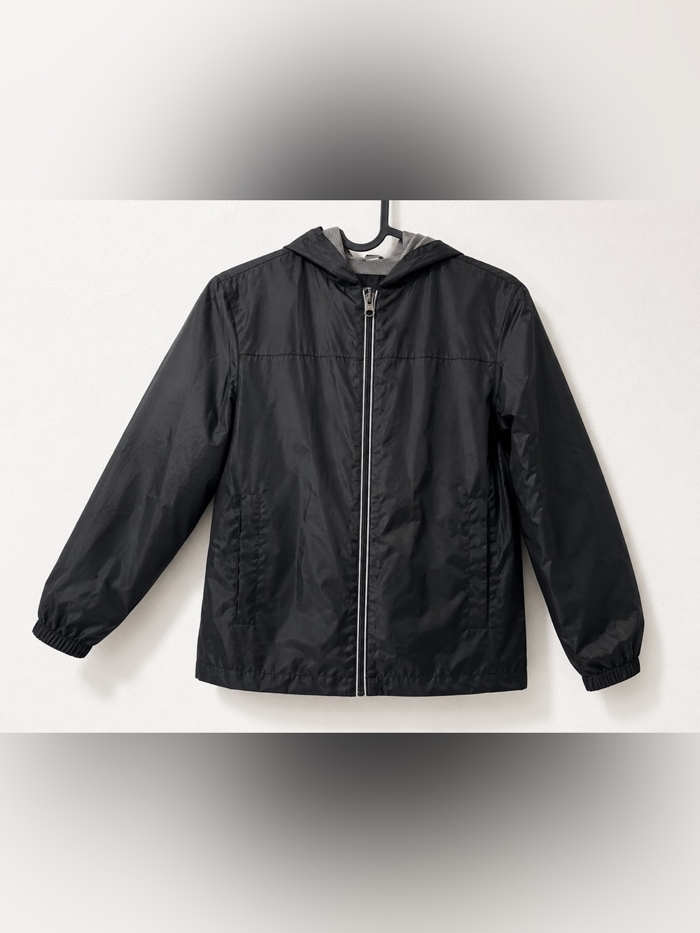 Cherokee Boys Black Hooded Windbreaker Jacket Size 6/7 | Lightweight